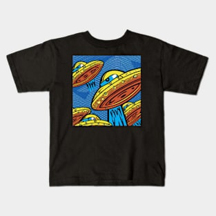 Abstract retro futuristic illustration Kids T-Shirt
